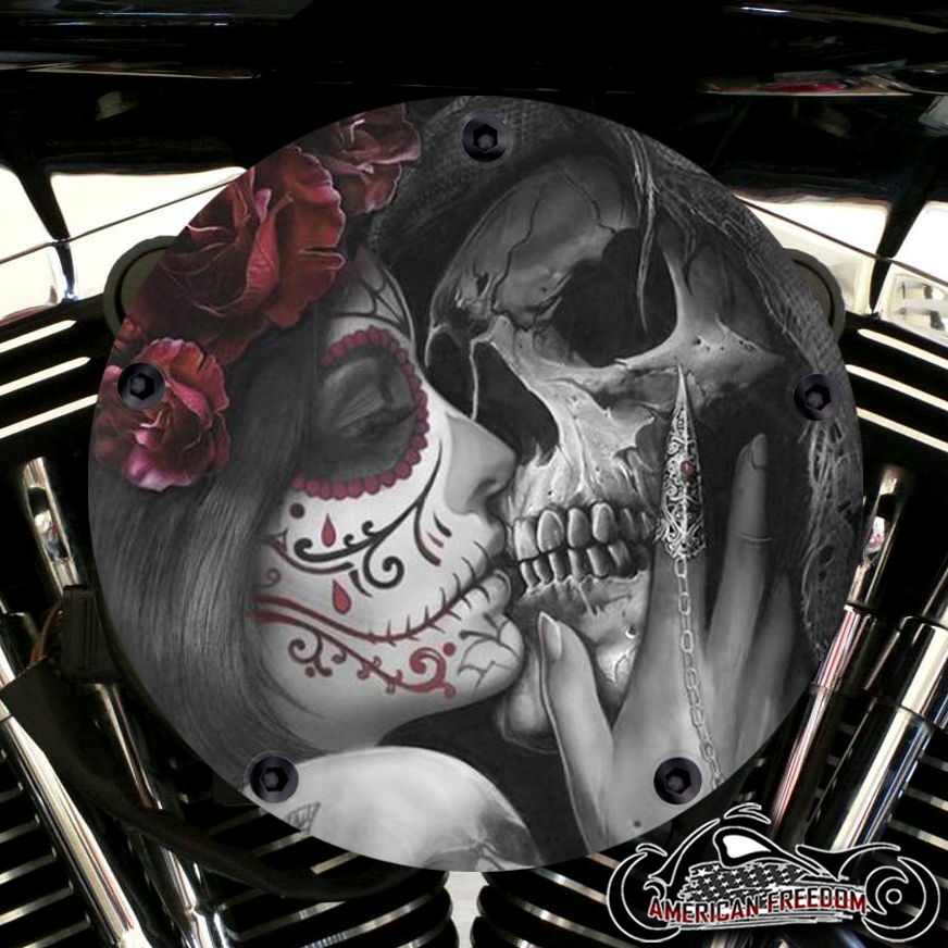 Harley Davidson High Flow Air Cleaner Cover - Death Kiss Red